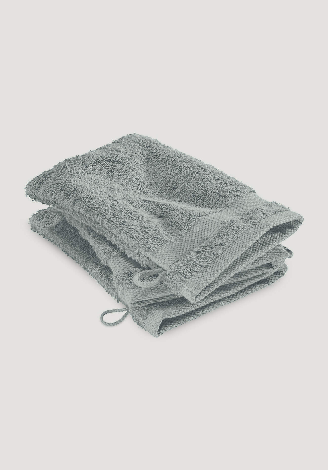 hessnatur Waschhandschuh aus Bio-Baumwolle - grün Größe 15x20 cm