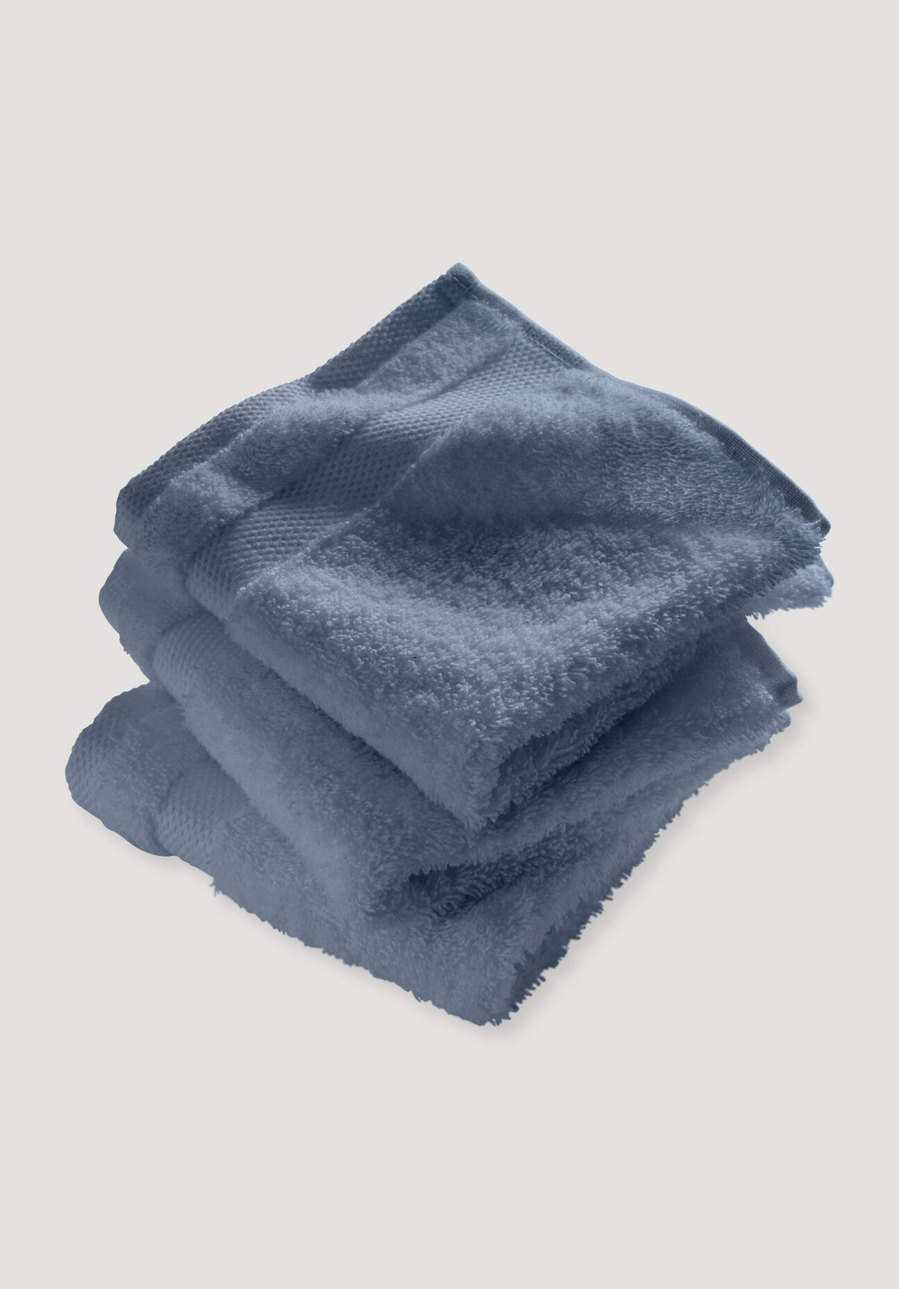 hessnatur Frottier Waschtuch aus Bio-Baumwolle - blau Grösse30x30 cm