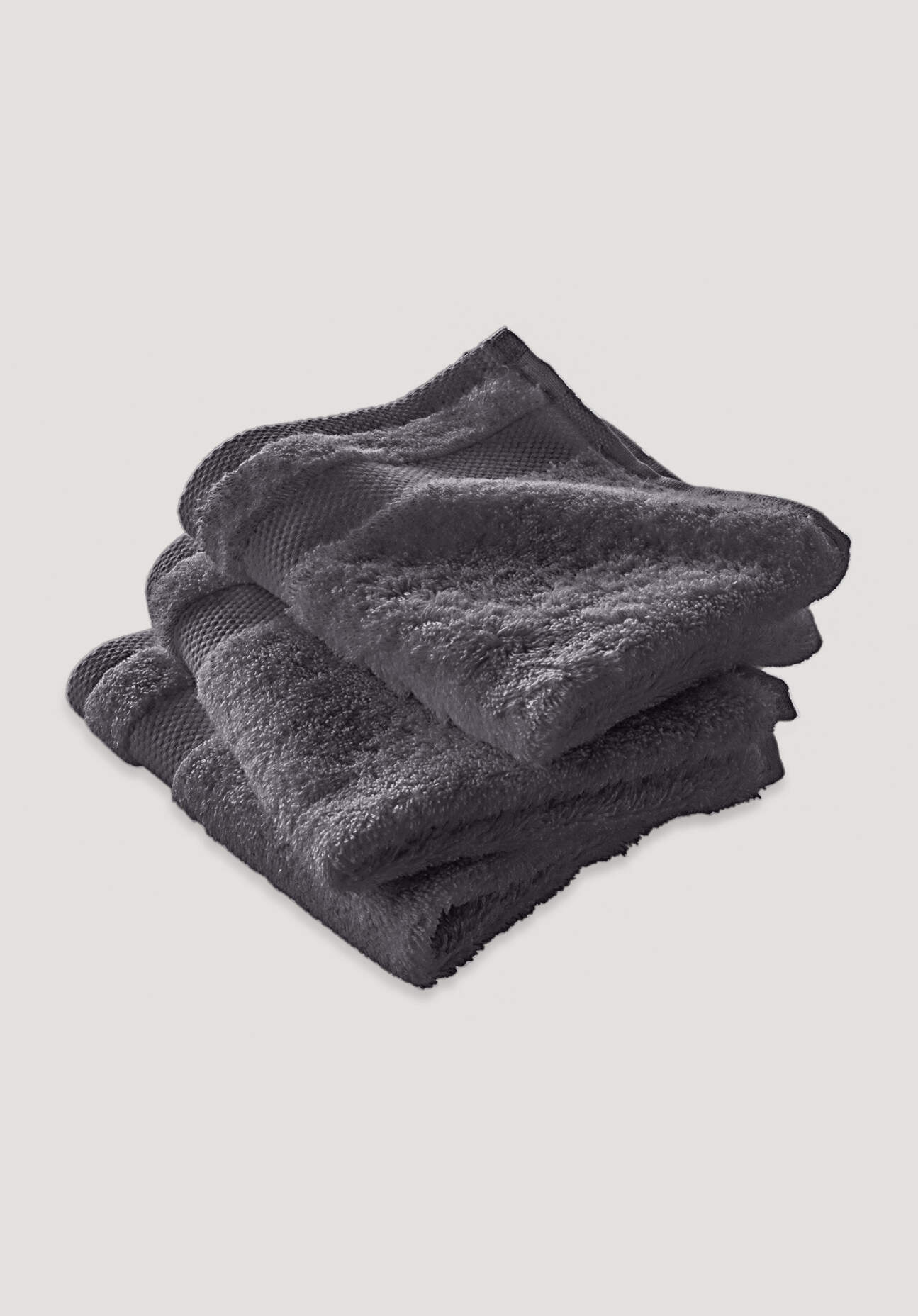hessnatur Frottier Waschtuch aus Bio-Baumwolle - grau Grösse30x30 cm