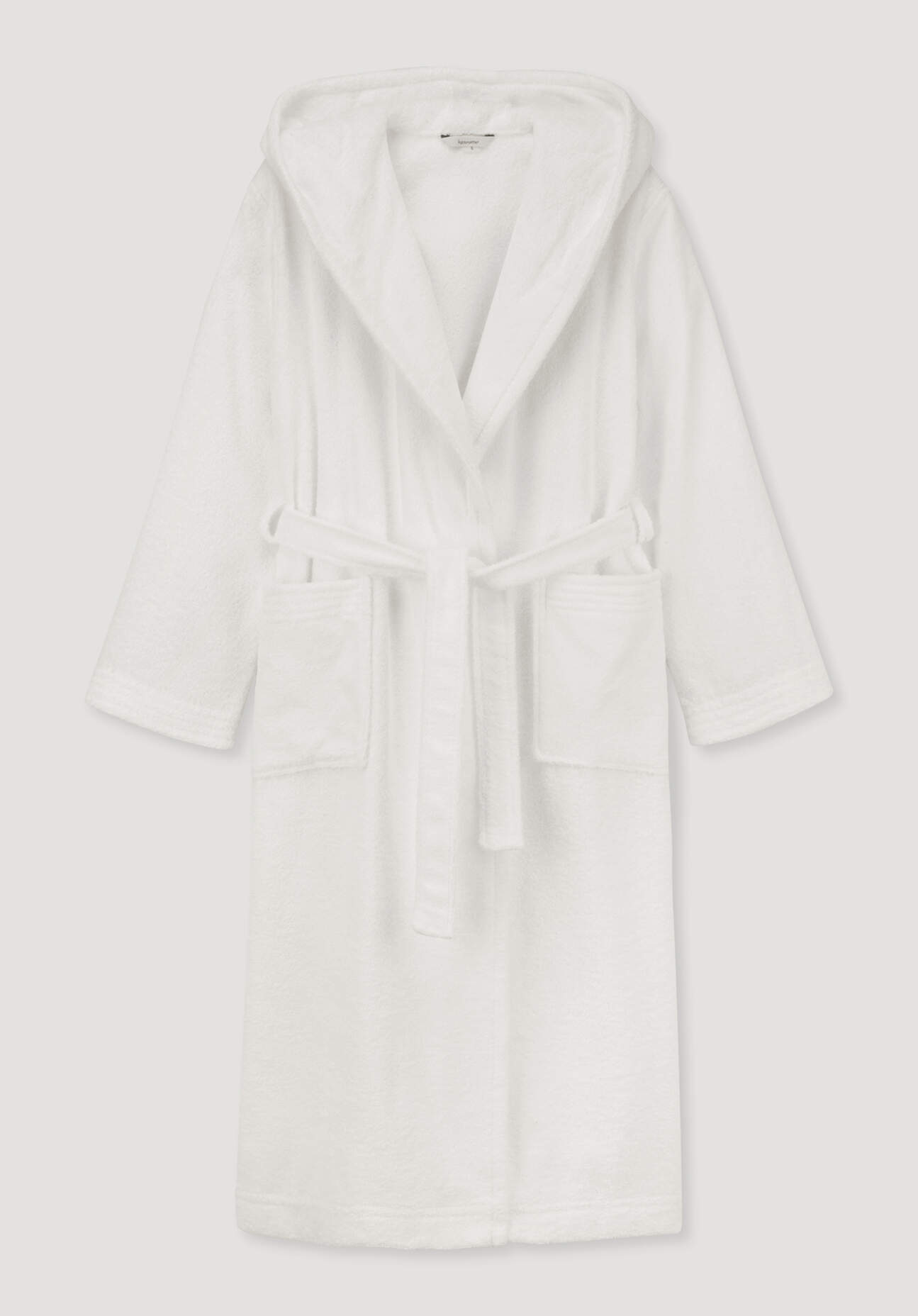 hessnatur langer Bademantel Relaxed aus Bio-Baumwolle - weiß GrösseL