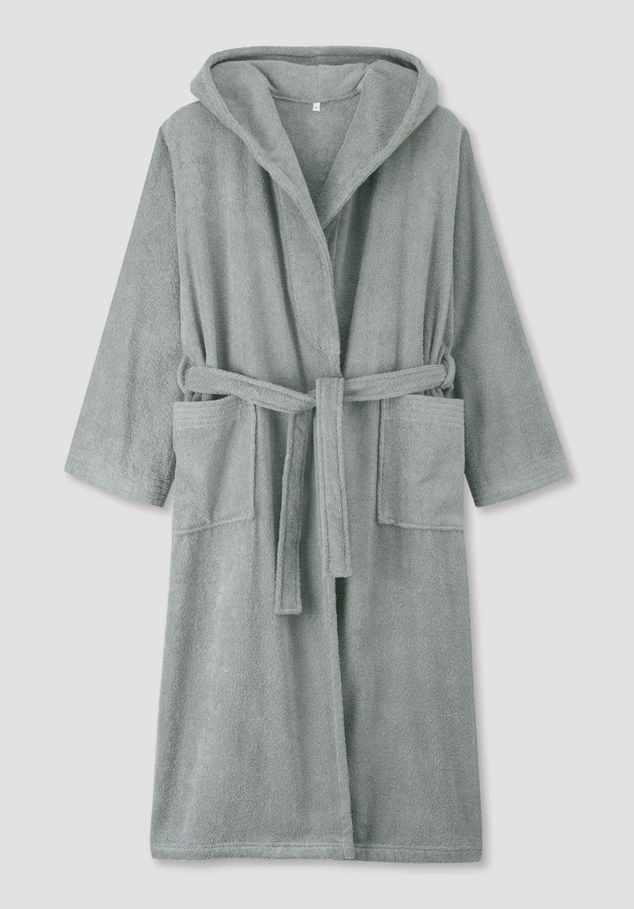 Langer Bademantel Relaxed aus reiner Bio-Baumwolle
