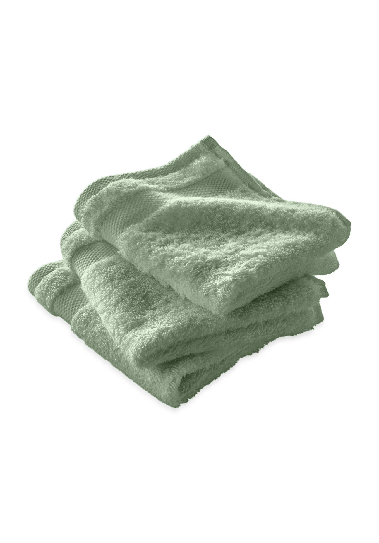 hessnatur Frottier Waschtuch aus Bio-Baumwolle - grün Grösse30x30 cm