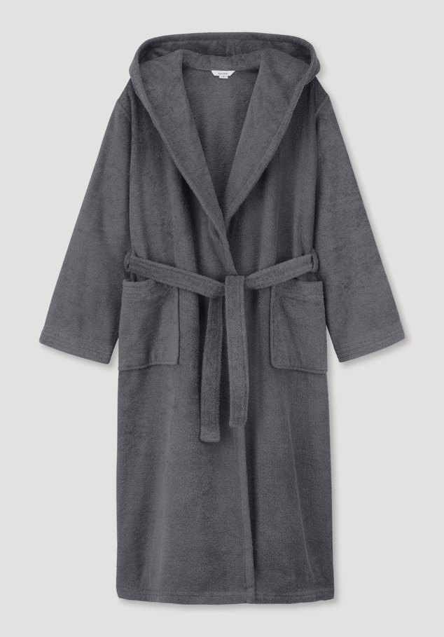 Langer Bademantel Relaxed aus reiner Bio-Baumwolle
