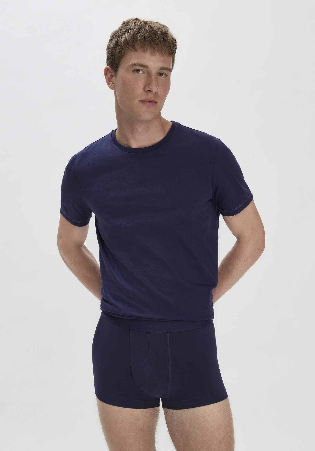 Thumbnail - hessnatur Herren Pants Regular Cut im 3er-Pack COTTON MIX aus Bio-Baumwolle - blau - Größe 7 = XL