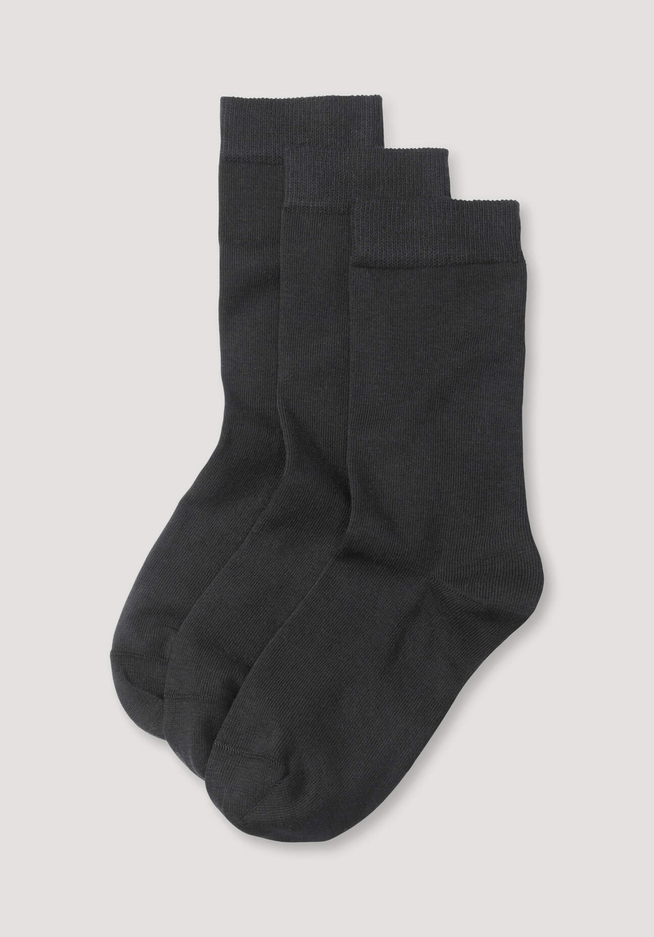hessnatur Damen-Socke aus Bio-Baumwolle - schwarz Größe 35-37