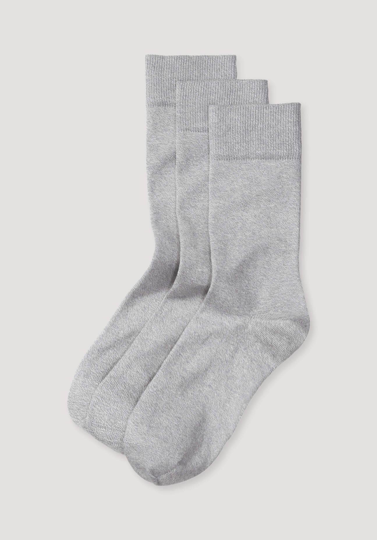 hessnatur Herren Socken aus Bio-Baumwolle - grau Grösse43-45