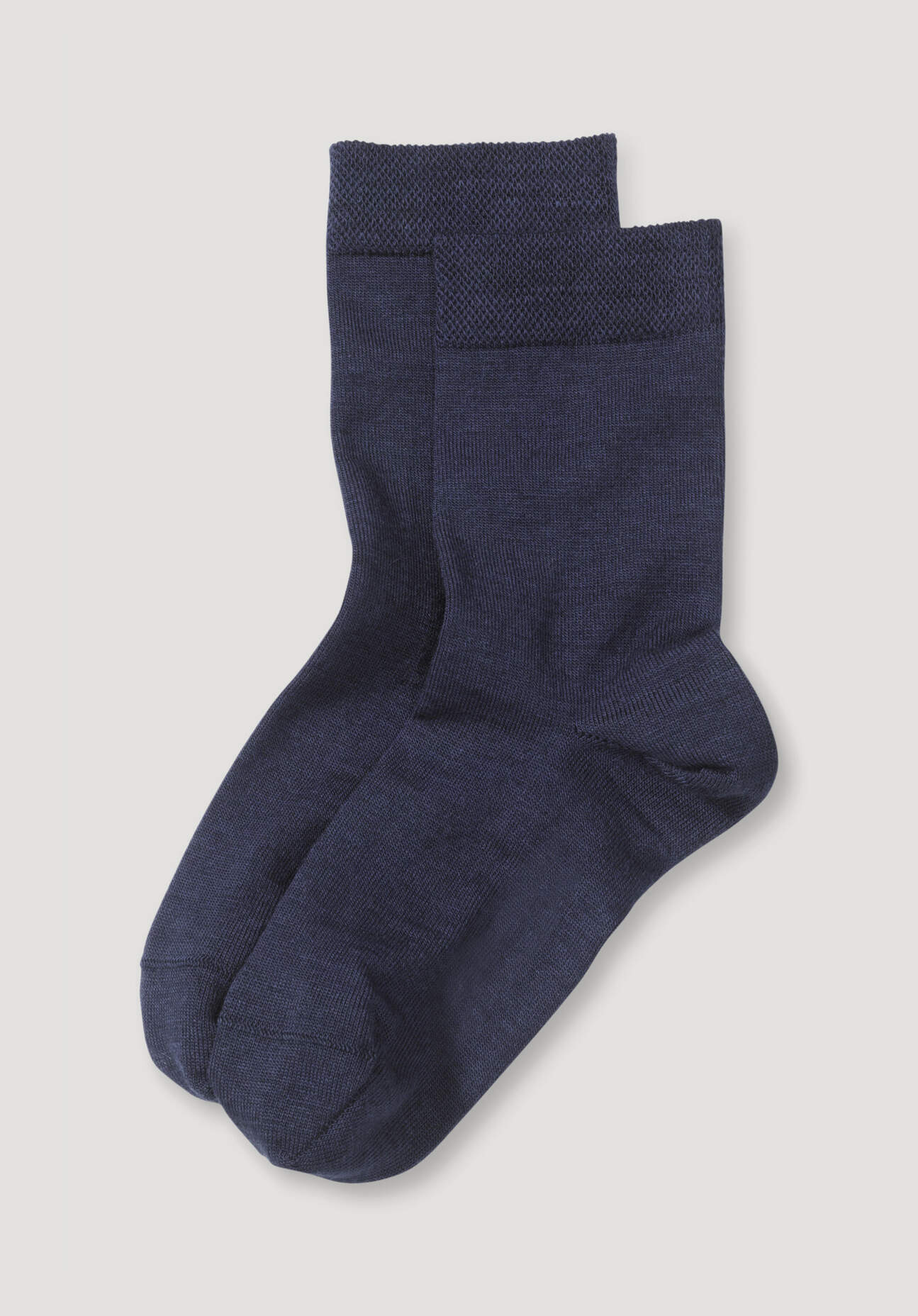 hessnatur Damen Socken im aus Bio-Merinowolle mit Bio-Baumwolle - blau Grösse35-37