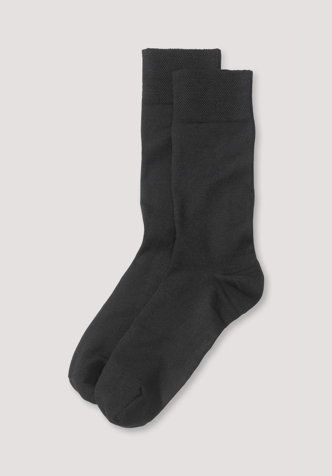 hessnatur Herren Socken im aus Bio-Merinowolle mit Bio-Baumwolle - schwarz Grösse43-45