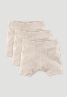 Boys' regular cut pants in a 3-pack made from pure organic cotton