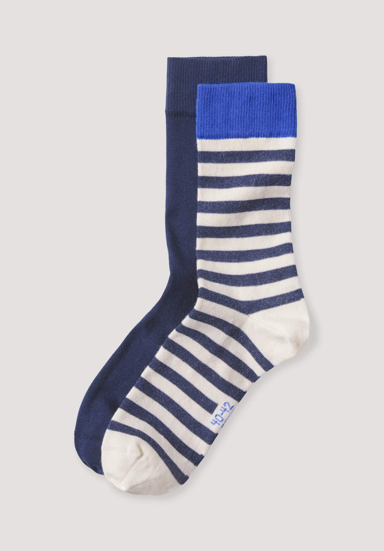 hessnatur Herren Socken im aus Bio-Baumwolle - blau Grösse40-42