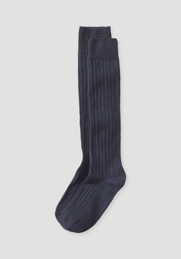 Knee high socks in a pack of 2 made from merino wool with organic cotton - 0