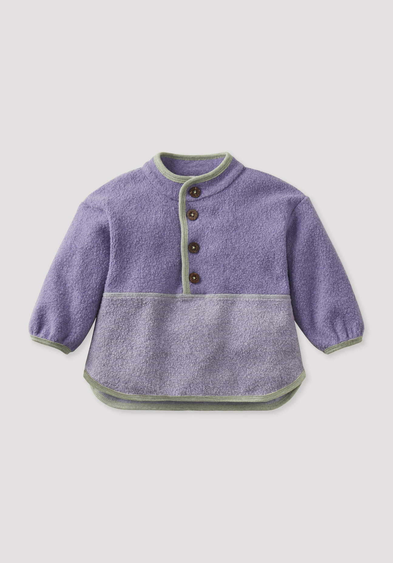 hessnatur Baby Fleece Sweater Relaxed BETTER RECYCLING aus Bio-Baumwolle - lila Grösse86/92