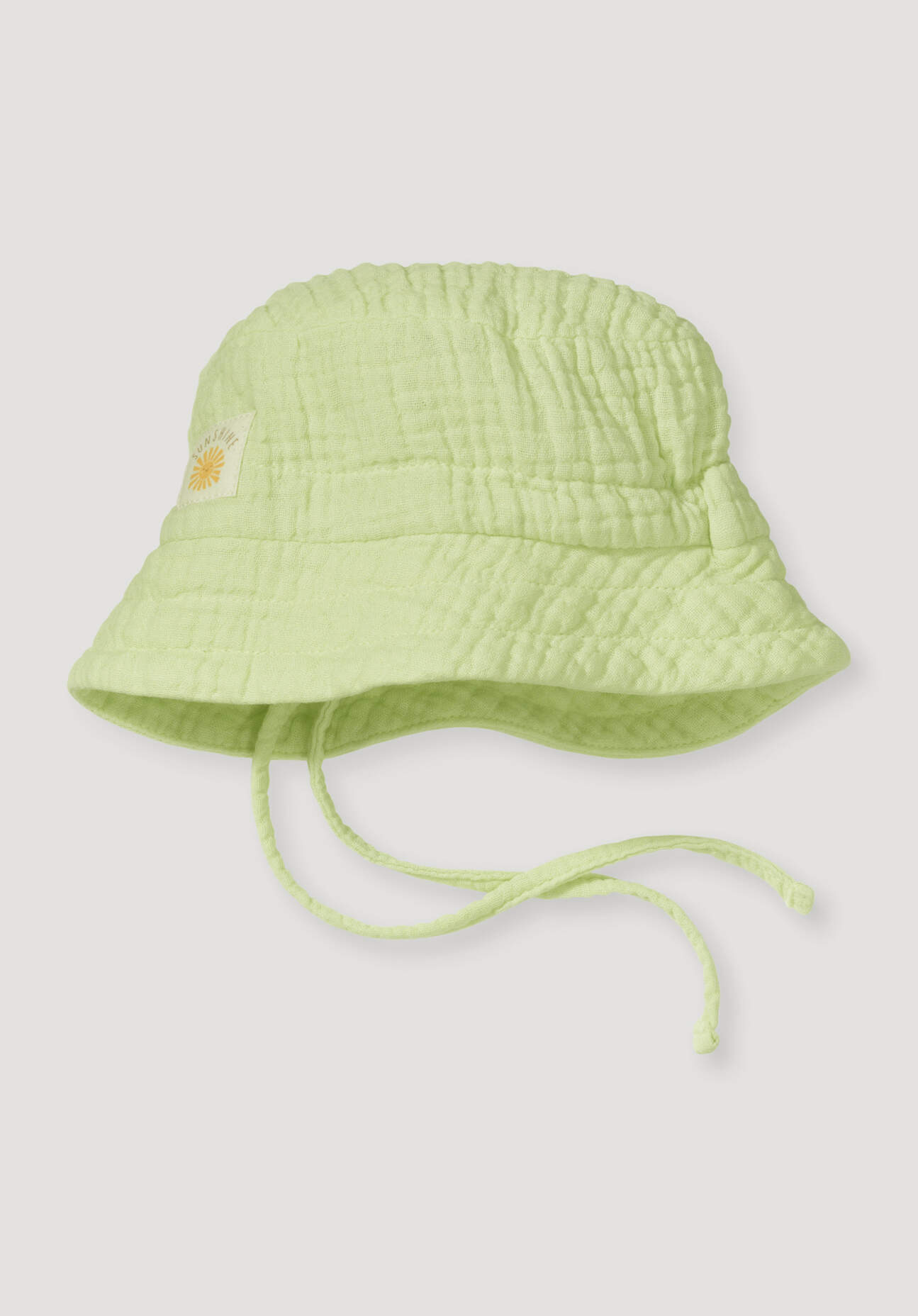 hessnatur Baby Musselin Fischerhut aus Bio-Baumwolle - grün Grösse37/39