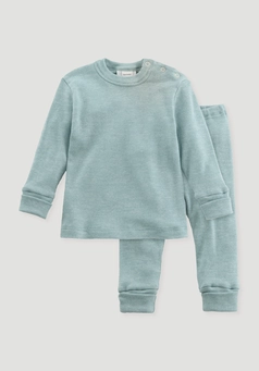 Organic cotton pajamas with organic merino wool and silk
