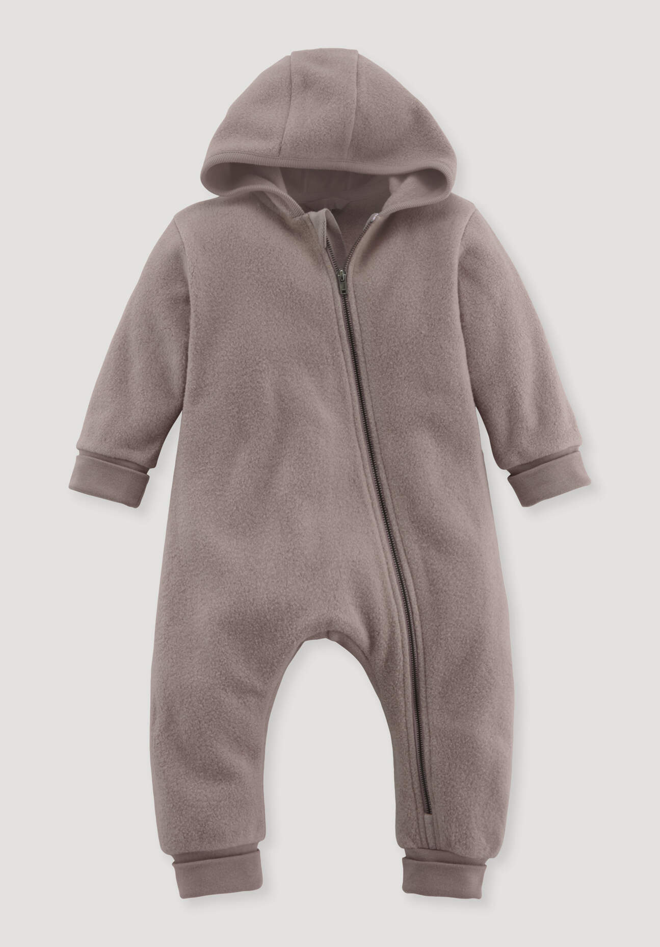 hessnatur Baby Softfleece Overall aus Bio-Baumwolle - lila Größe 50/56
