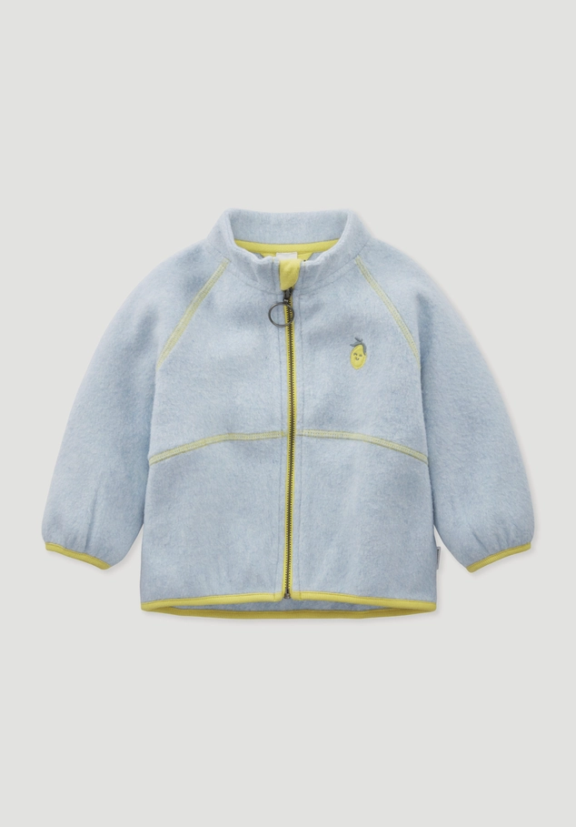 Soft fleece jacket made from pure organic cotton