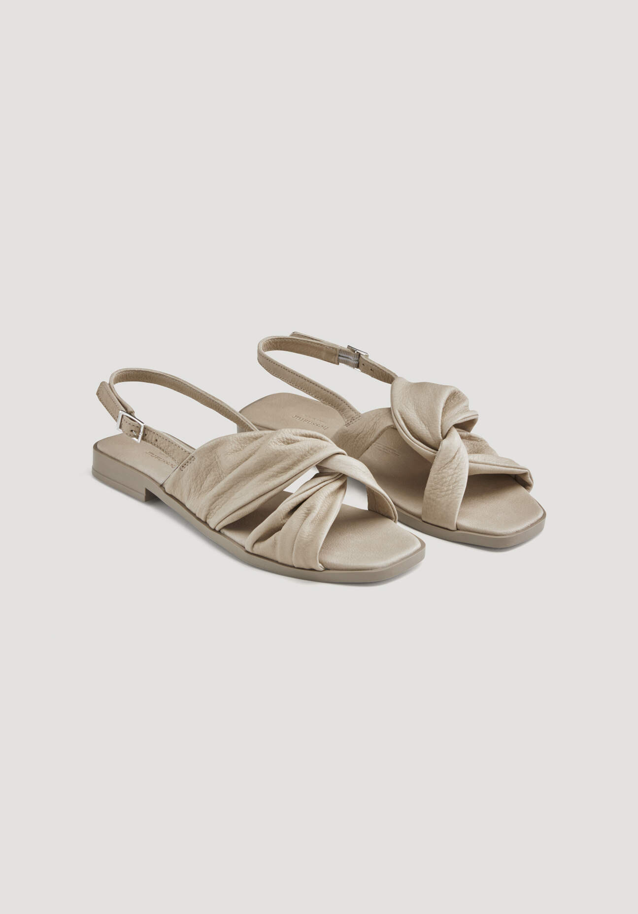 Thumbnail - hessnatur Damen Sandalette aus chromfrei gegerbtem Glatt-Leder - beige - Größe 38