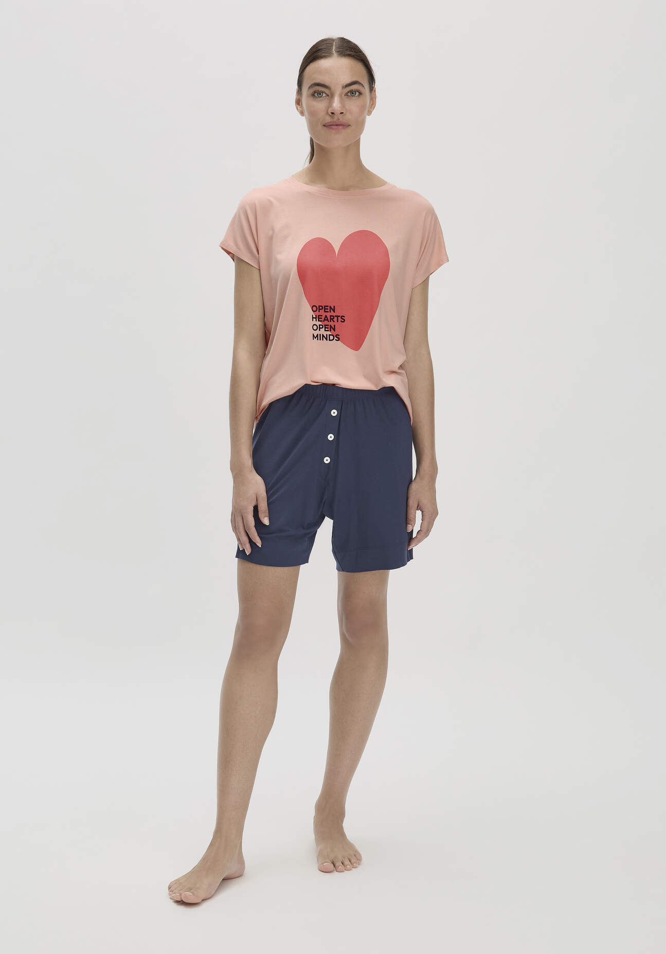 hessnatur Damen Pyjama PURE FLOW aus TENCEL™ Modal - rosa Grösse34