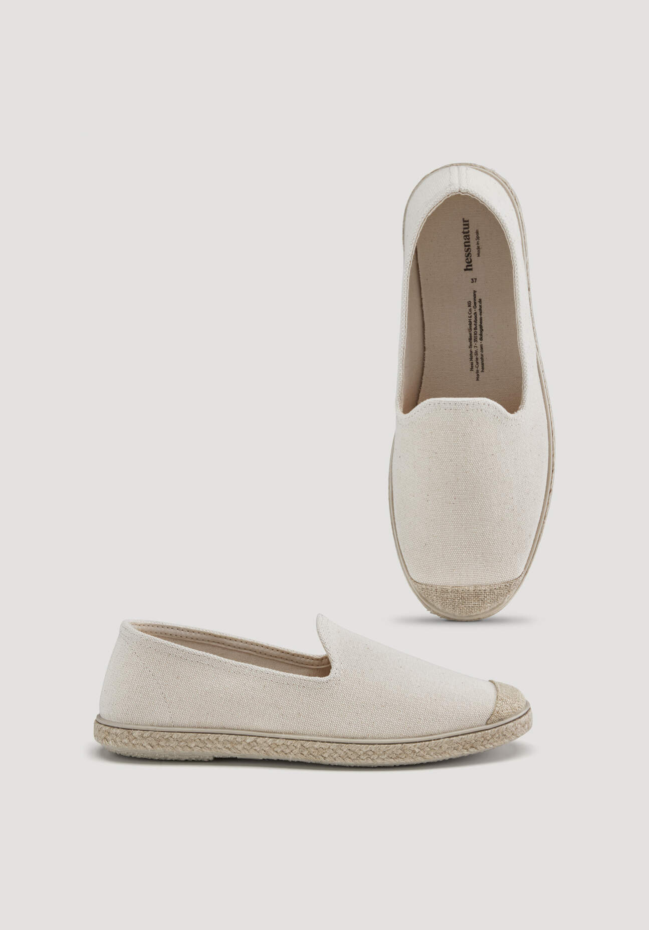 Thumbnail - hessnatur Damen Espadrilles mit Bio-Baumwolle - natur - Größe 37