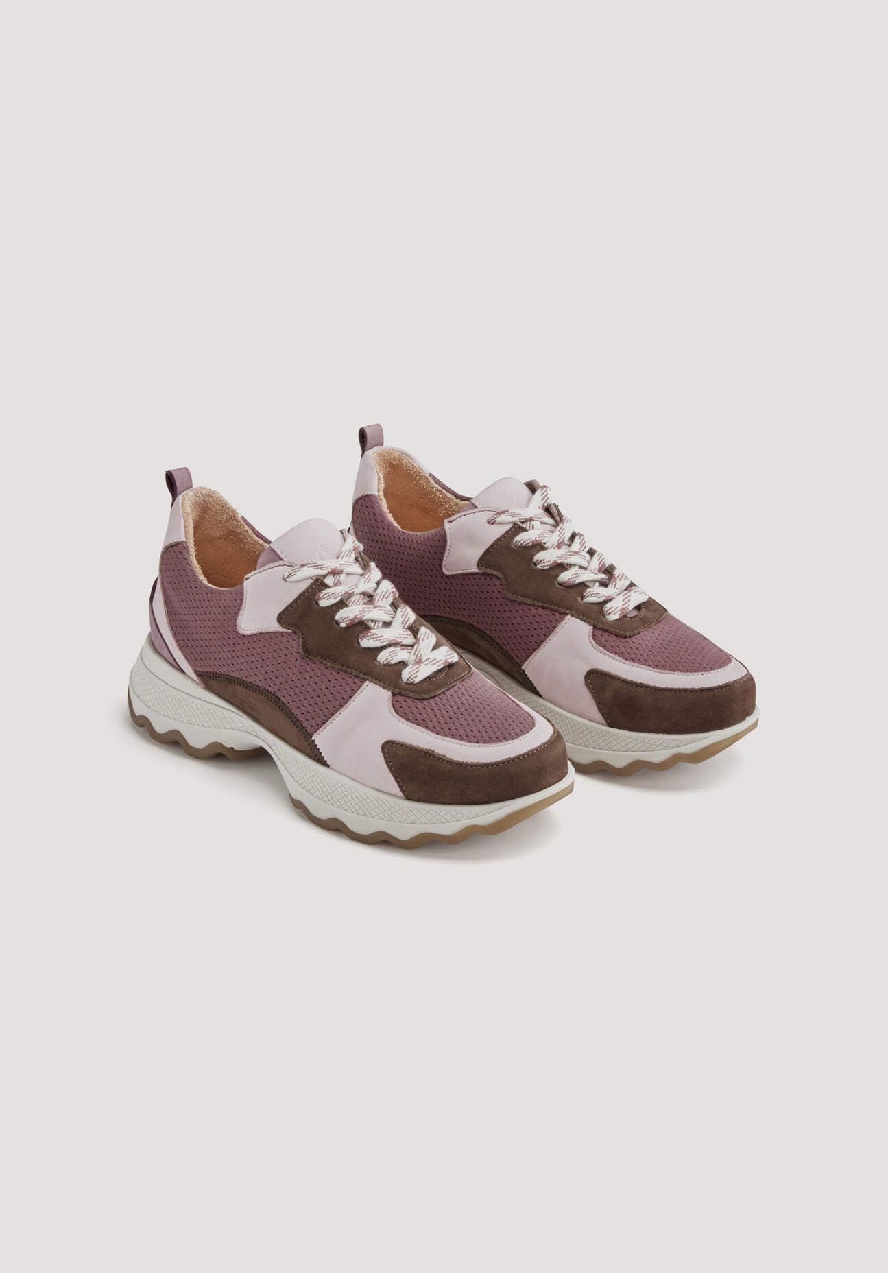 Thumbnail - hessnatur Damen Sneaker Mesh Active mit chromfrei gegerbtem Nubuk-Leder und Bio-Baumwolle - rot - Größe 40