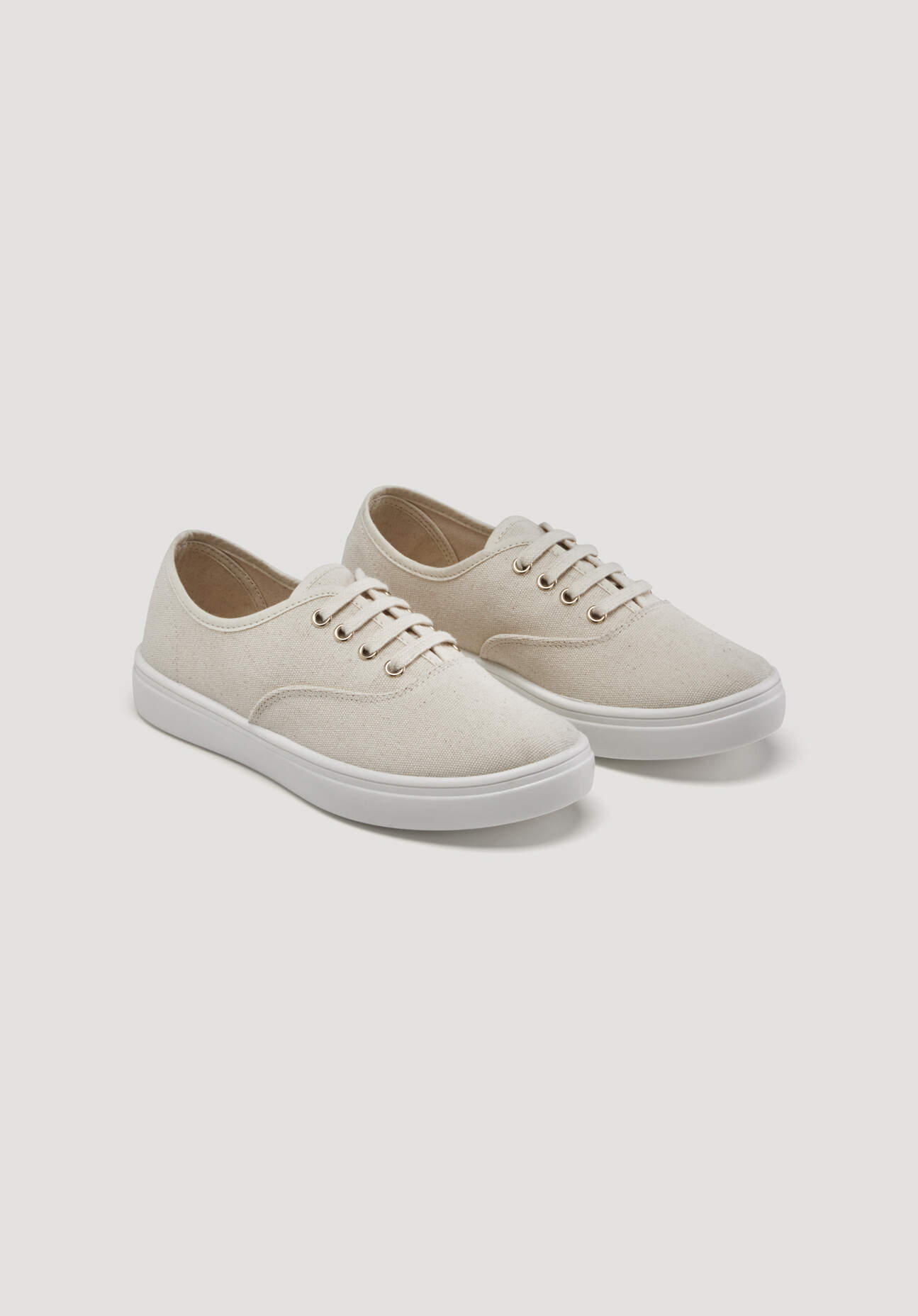 Thumbnail - hessnatur Damen Canvas Sneaker mit Bio-Baumwolle - natur - Größe 40