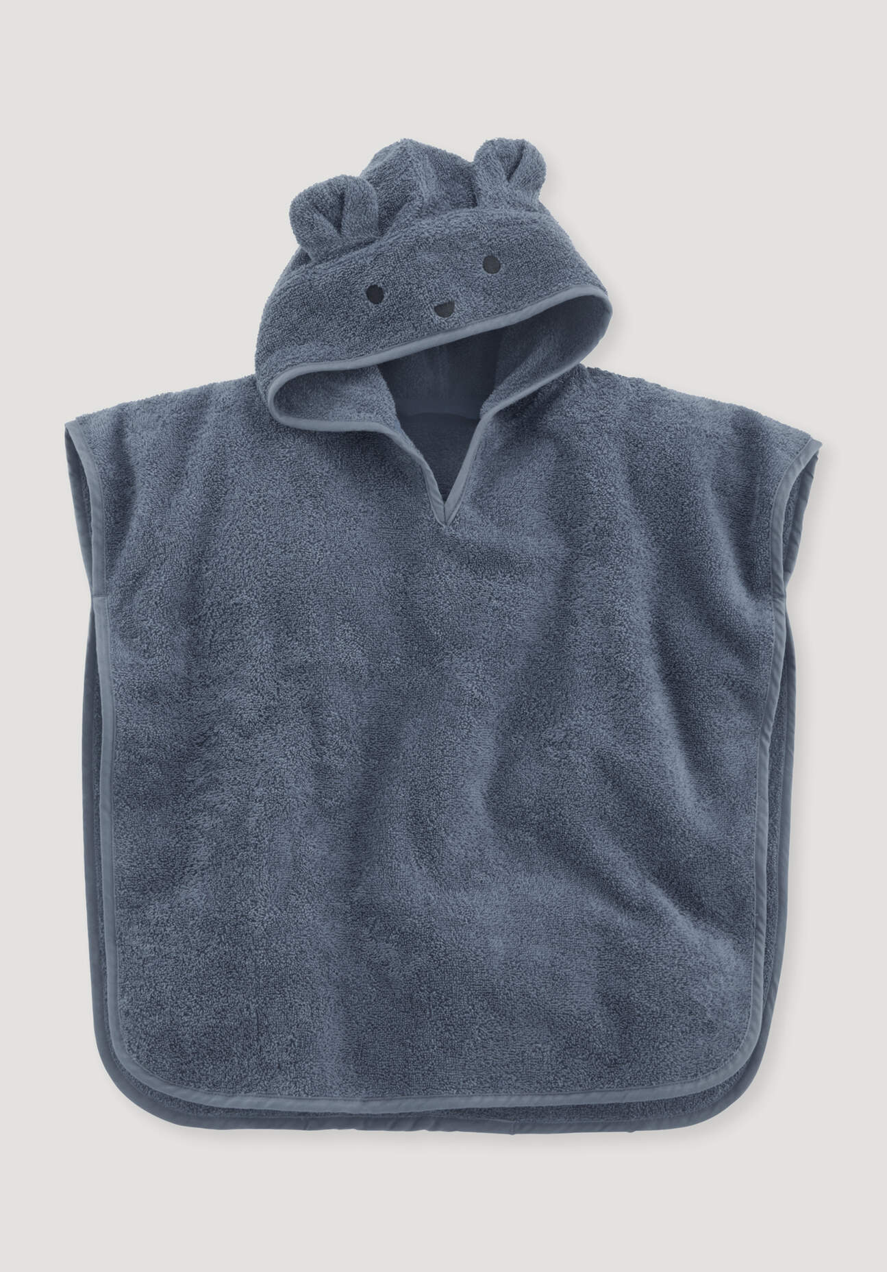 Thumbnail - hessnatur Baby Frottee Poncho aus Bio-Baumwolle - blau - Größe Gr. 2 ( 92/ 104)