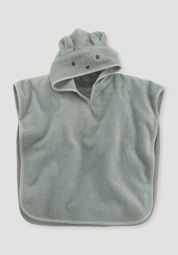 Frottee Poncho aus reiner Bio-Baumwolle - 1
