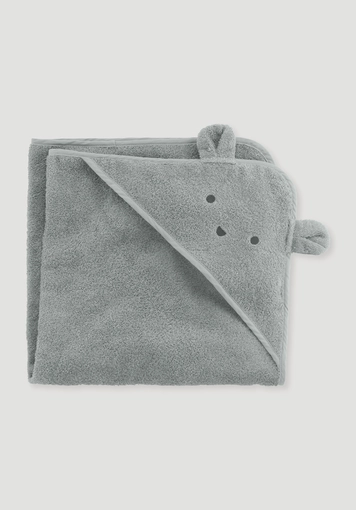 Baby bath towel with hood made of pure organic cotton - 2