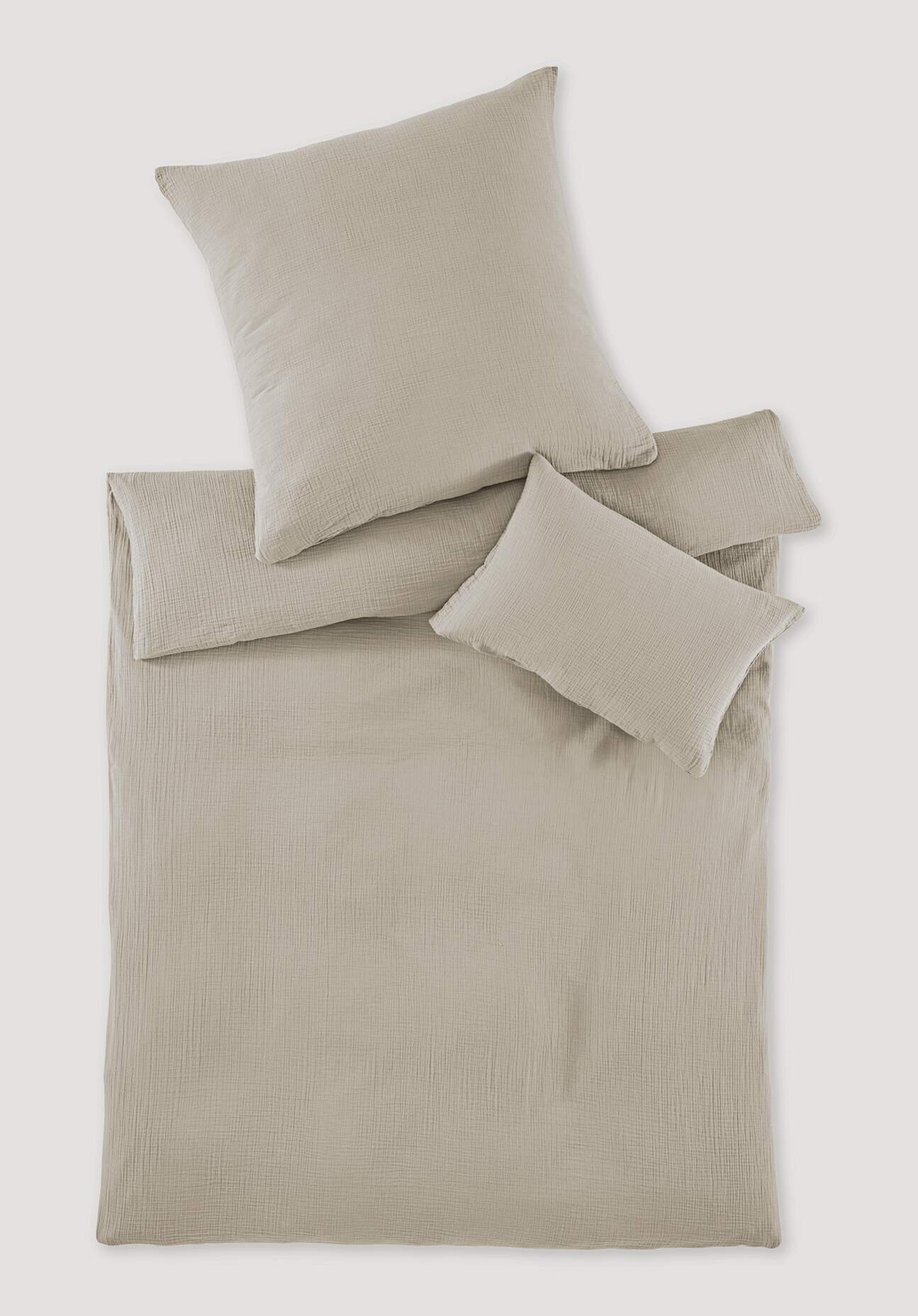 Thumbnail - hessnatur Baby Musselin Bettwäsche aus Bio-Baumwolle - beige - Größe 100x135 / 40x60 cm