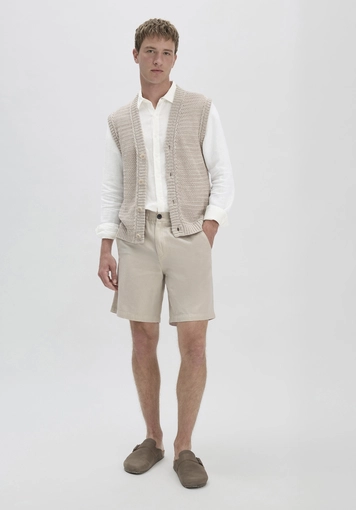 Shorts Relaxed aus Bio-Baumwolle mit Leinen - 0