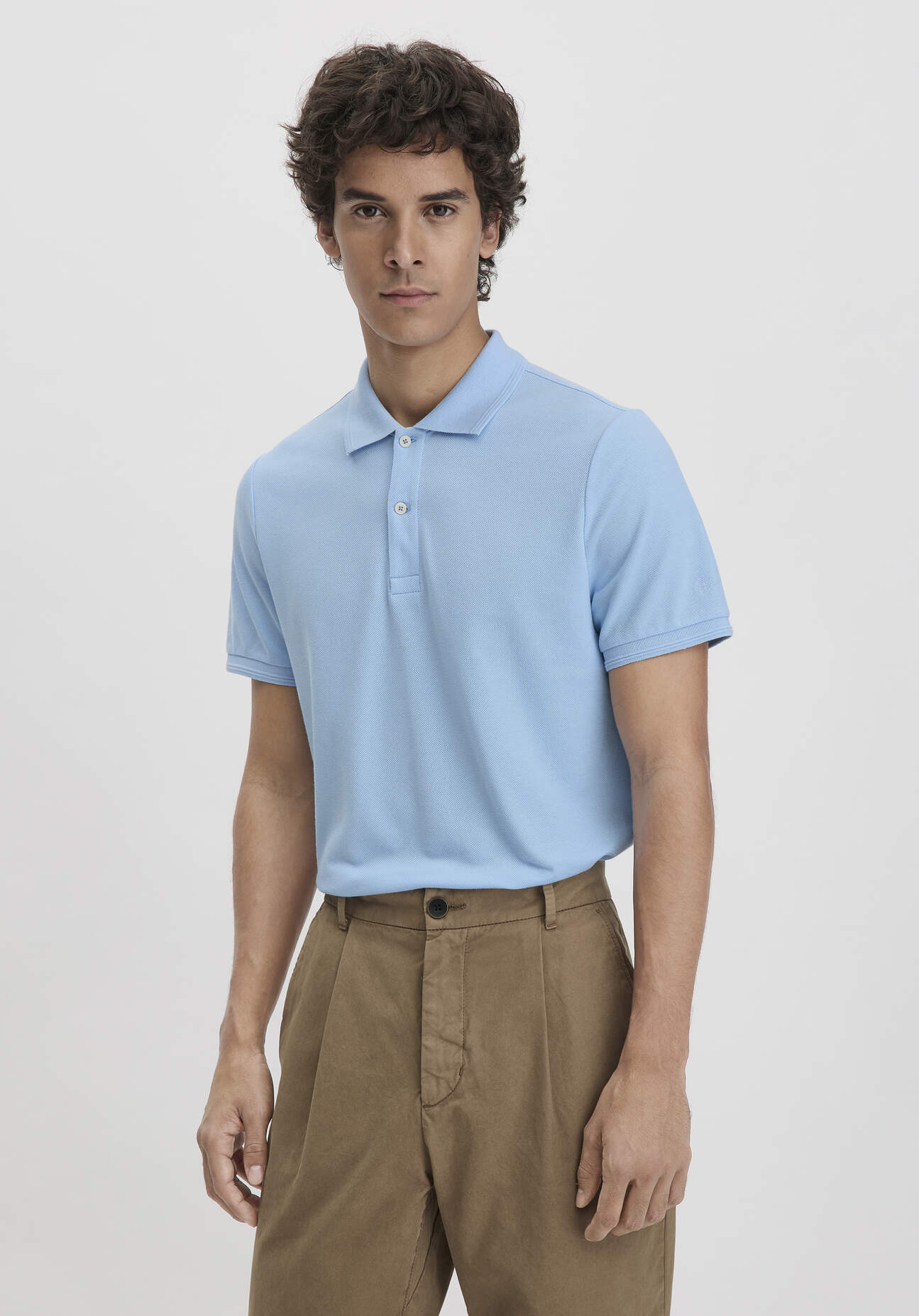 hessnatur Herren Piqué Polo Regular aus Bio-Baumwolle - blau Größe 56