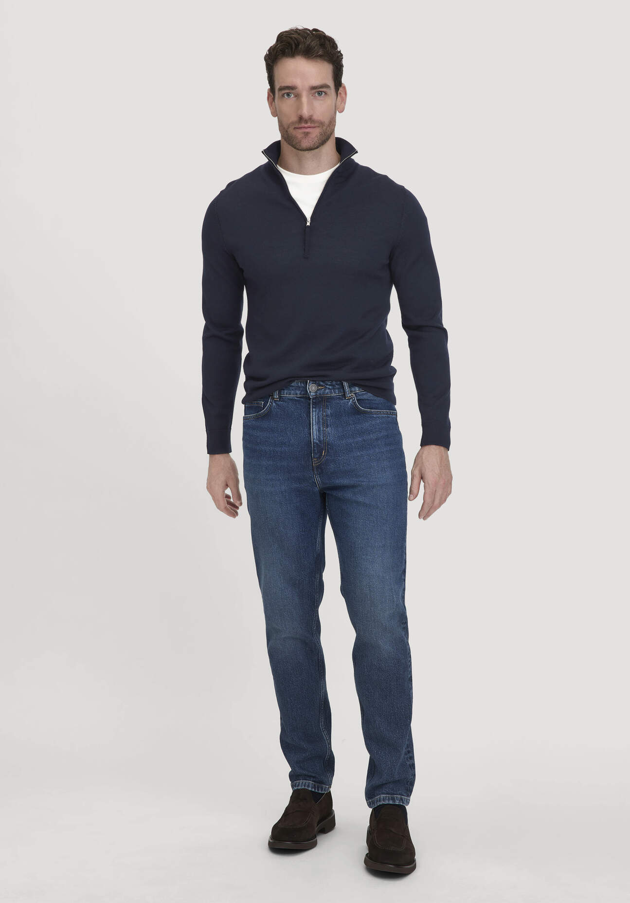 hessnatur Herren Jeans MADS Relaxed Tapered aus Bio-Denim - blau Größe 38/34