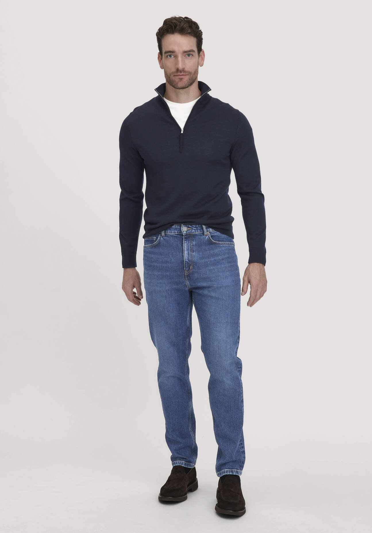 hessnatur Herren Jeans MADS Relaxed Tapered aus Bio-Denim - blau Größe 33/32
