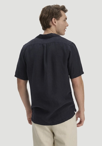 Resort shirt short sleeve regular made of pure linen - 2