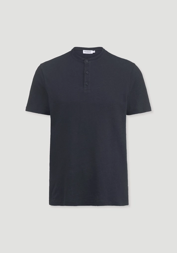 Henley T-Shirt Regular aus Leinen und Bio-Baumwolle Henley T-Shirt Regular aus Leinen und Bio-Baumwolle