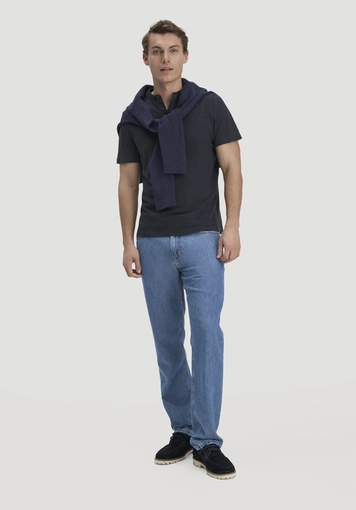 Henley T-Shirt Regular made of linen and organic cotton - 1
