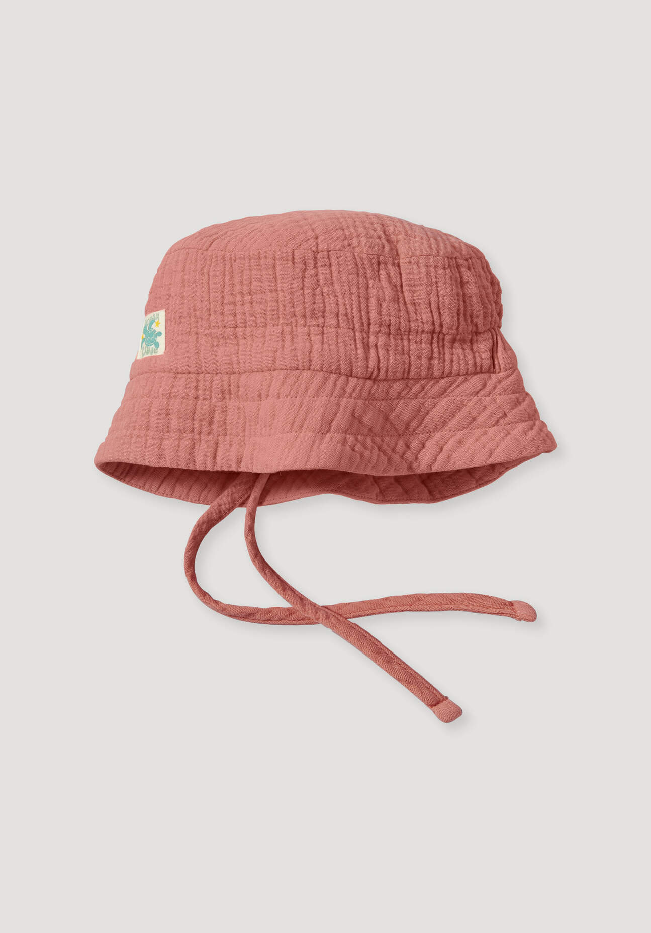 hessnatur Baby Musselin Fischerhut aus Bio-Baumwolle - rosa Grösse37/39