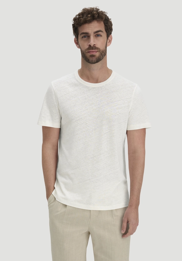 Regular T-shirt made of linen and organic cotton