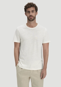 T-Shirt Regular aus Leinen und Bio-Baumwolle