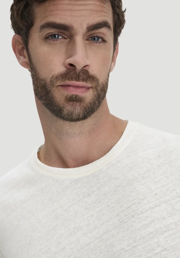 Regular T-shirt made of linen and organic cotton - 3
