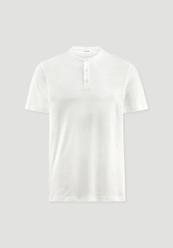 Henley T-Shirt Regular aus Leinen und Bio-Baumwolle - 4