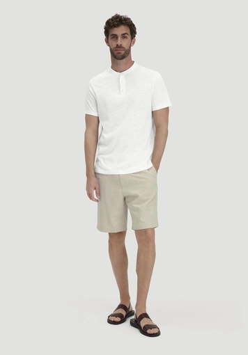 Henley T-Shirt Regular aus Leinen und Bio-Baumwolle - 2