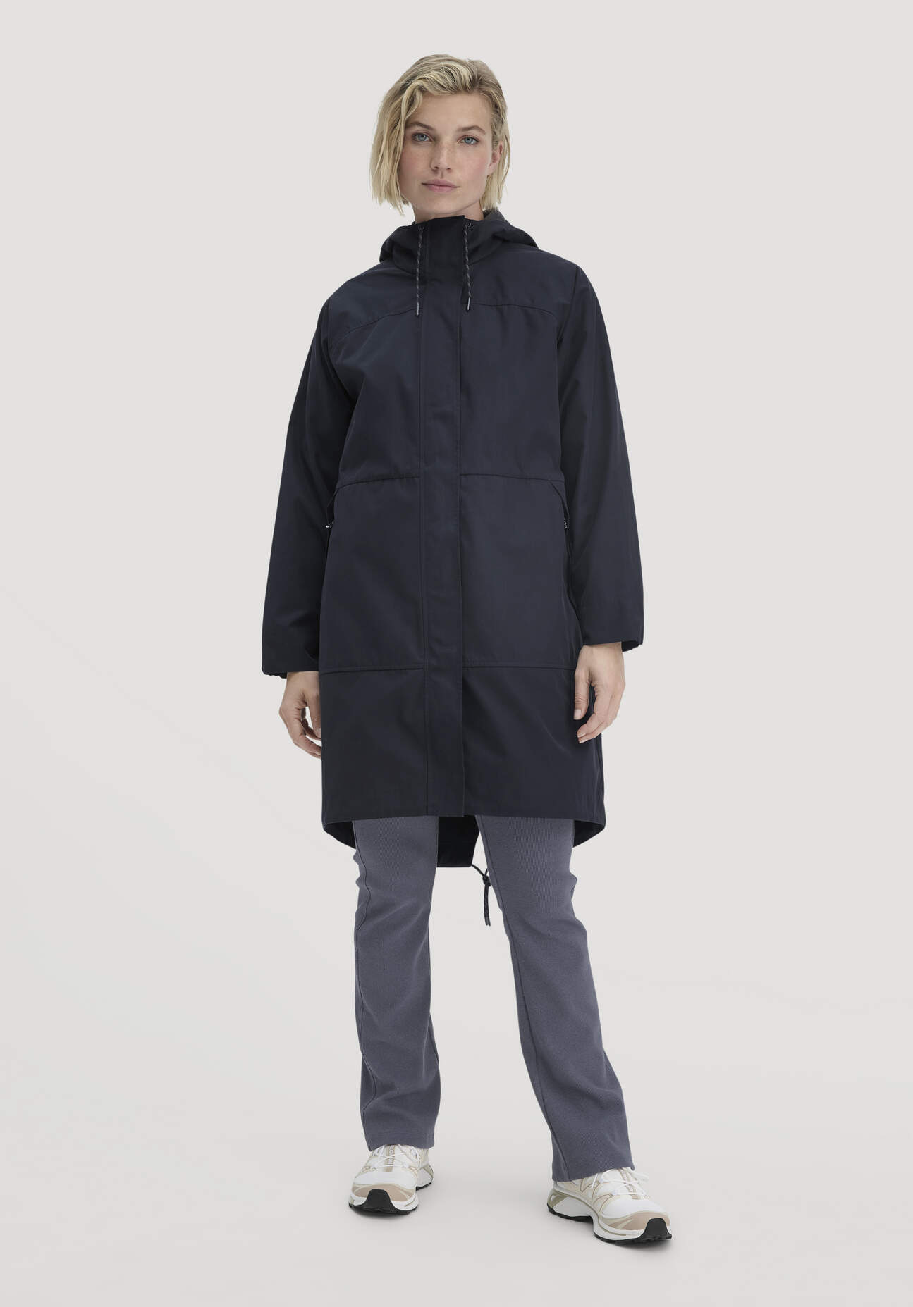 Thumbnail - hessnatur Damen Allwetter Parka NATURE SHELL Relaxed aus Bio-Baumwolle - blau - Größe L