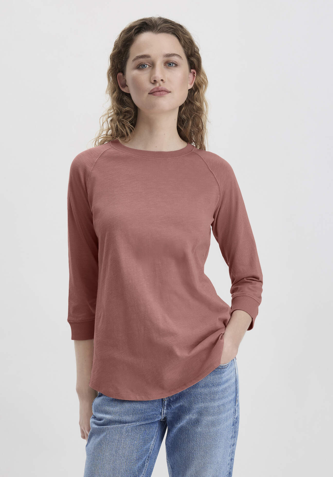 hessnatur Damen Slub Shirt Relaxed aus Bio-Baumwolle - braun Größe 40