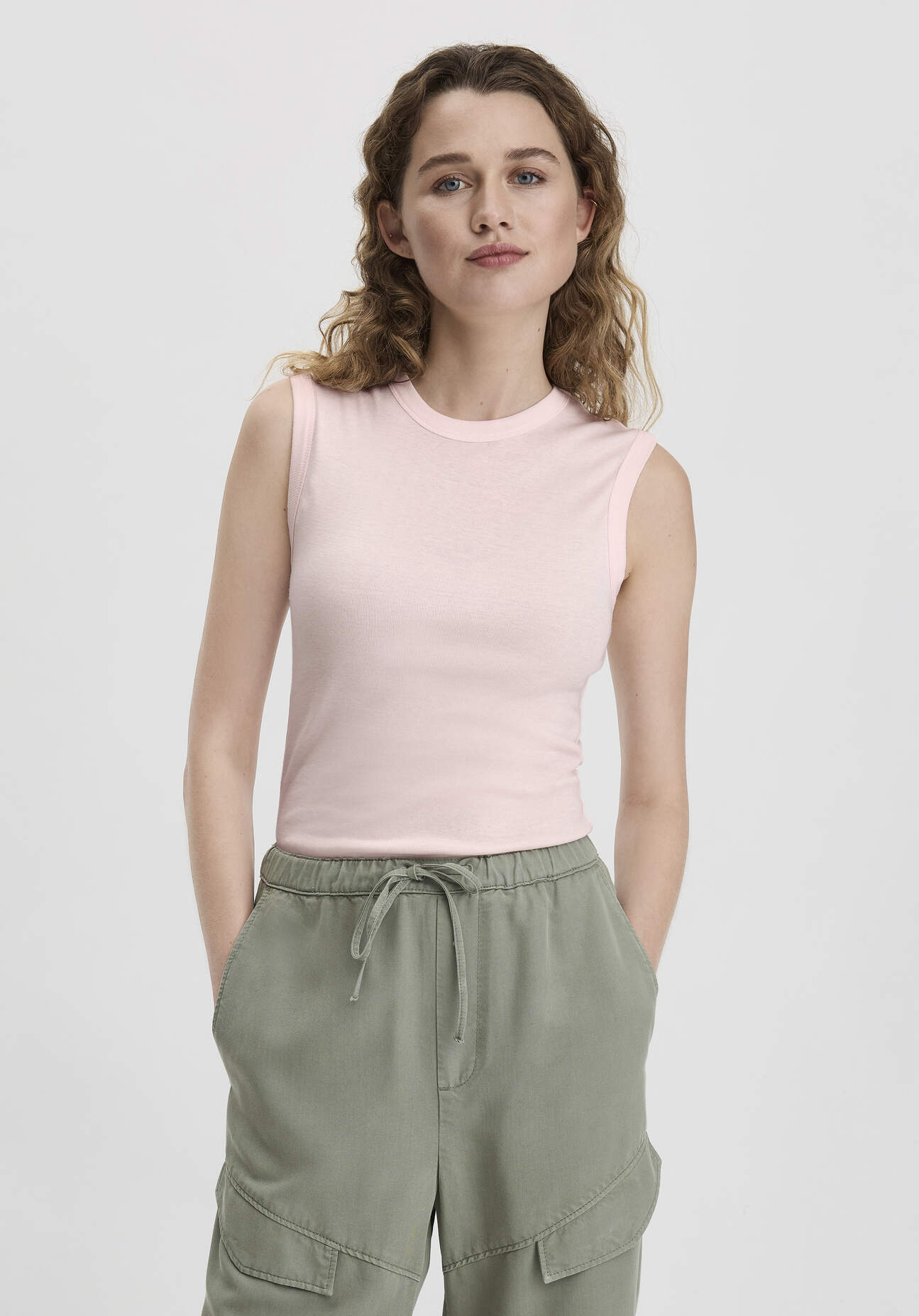Thumbnail - hessnatur Damen Softrib Top Fitted aus Bio-Baumwolle und TENCEL™ Modal - rosa - Größe 46