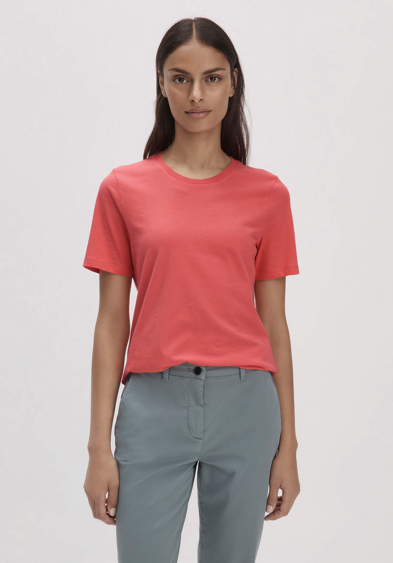 Thumbnail - hessnatur Damen T-Shirt Regular aus Bio-Baumwolle - rot - Größe 44
