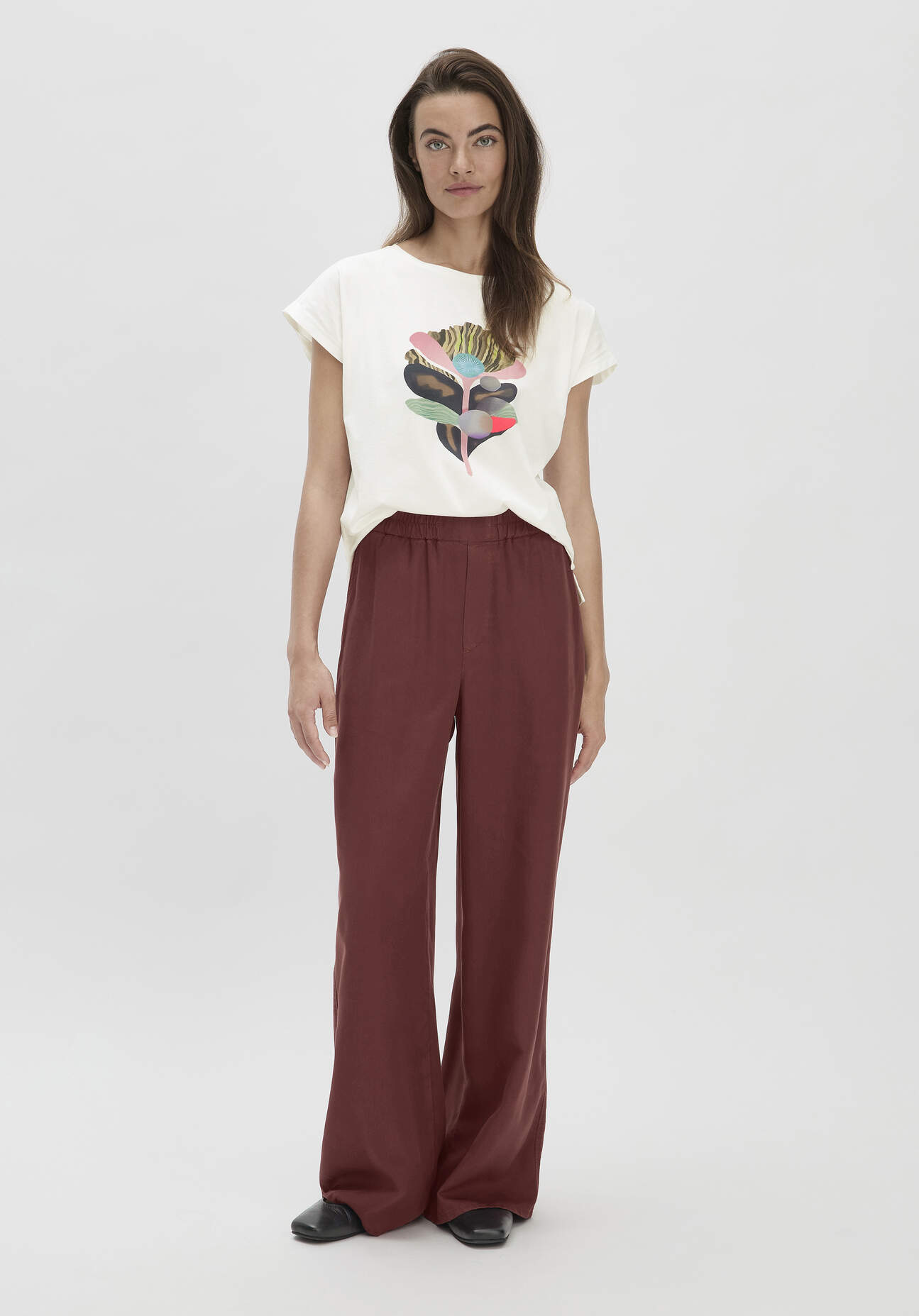 hessnatur Damen Hose Wide Leg Relaxed aus TENCEL™ Lyocell - braun Größe 34