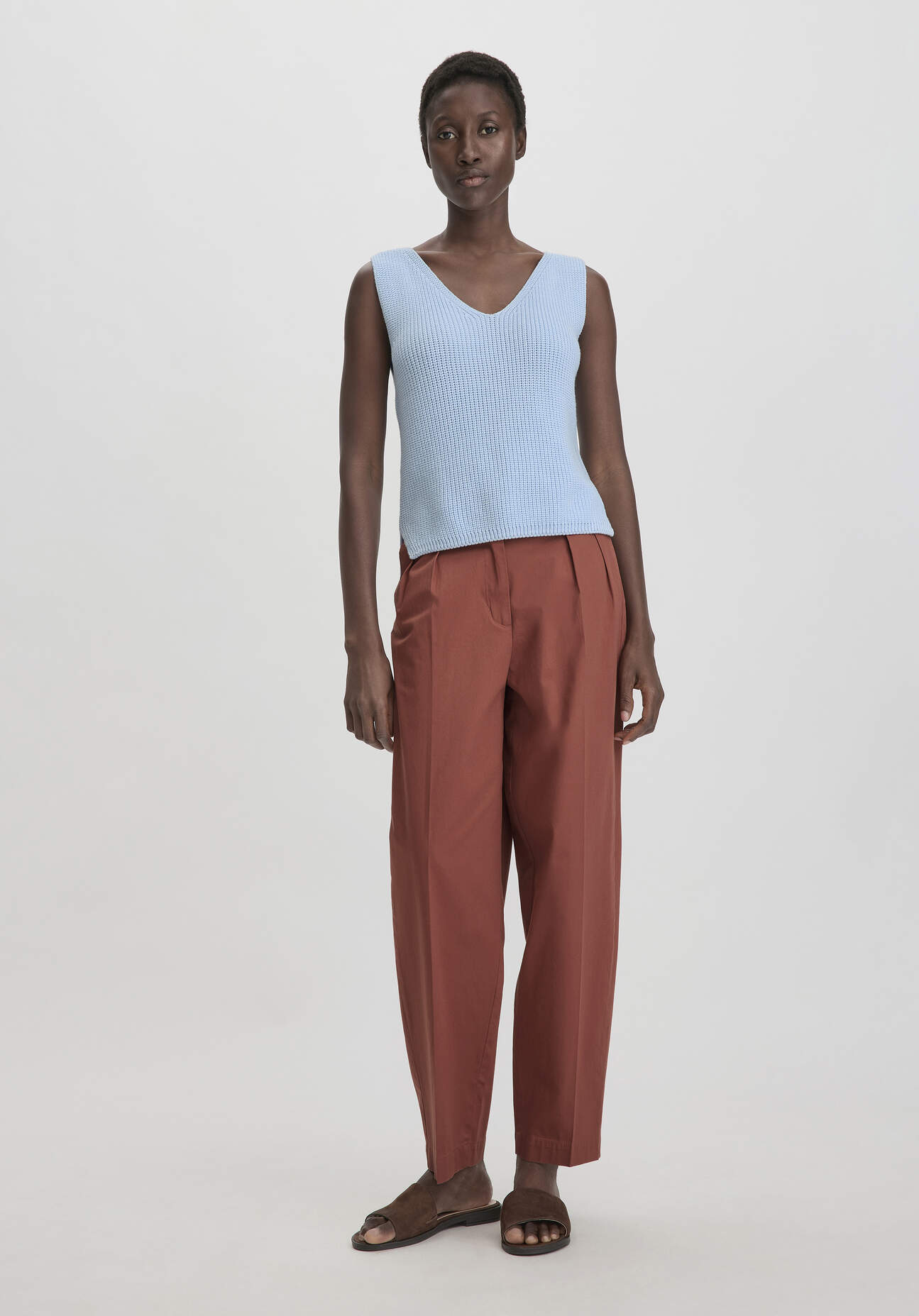 Thumbnail - hessnatur Damen Hose Ballon Relaxed aus Bio-Baumwolle - rot - Größe 48