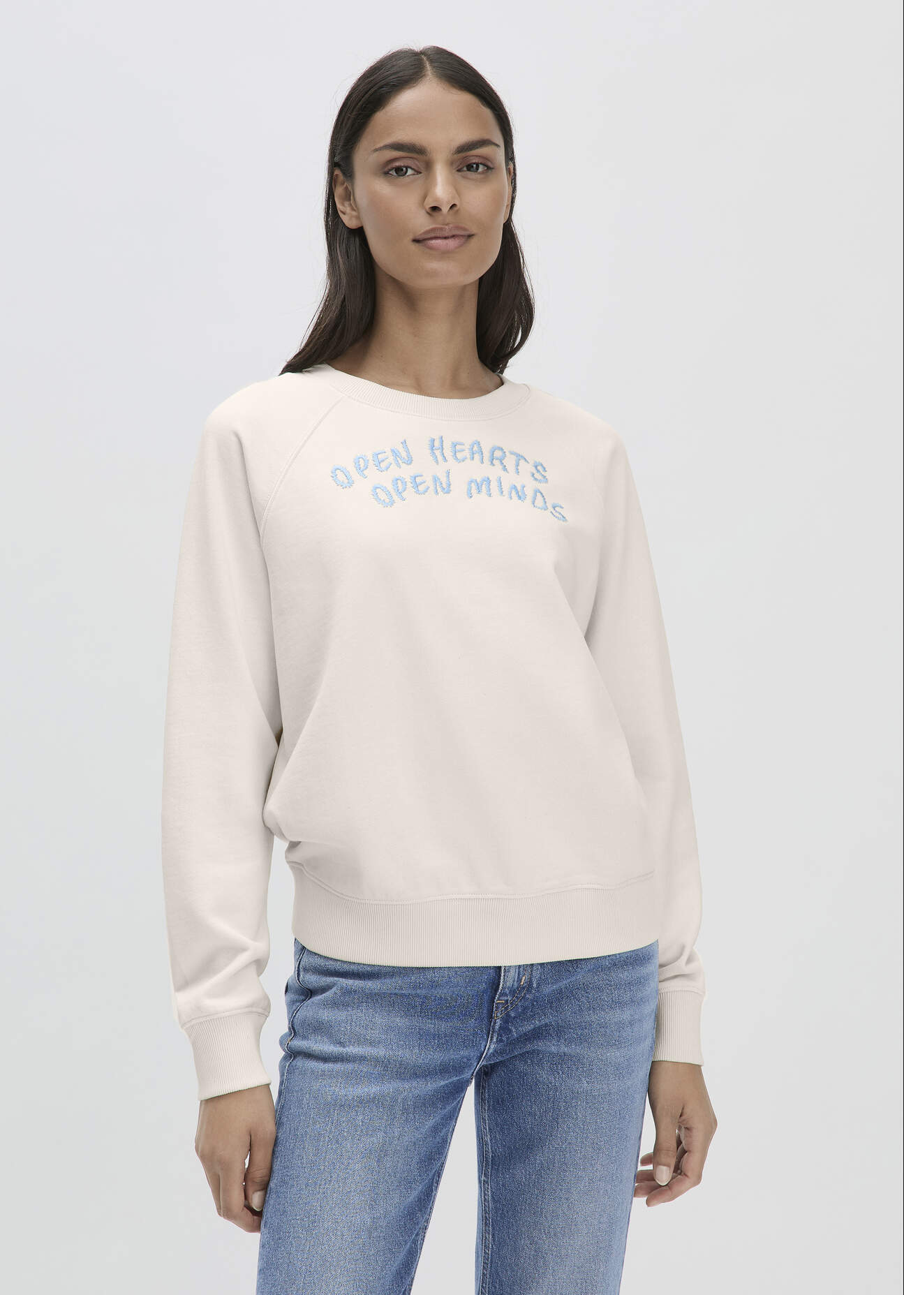 Thumbnail - hessnatur Damen Sweatshirt Oversize aus Bio-Baumwolle - natur - Größe S
