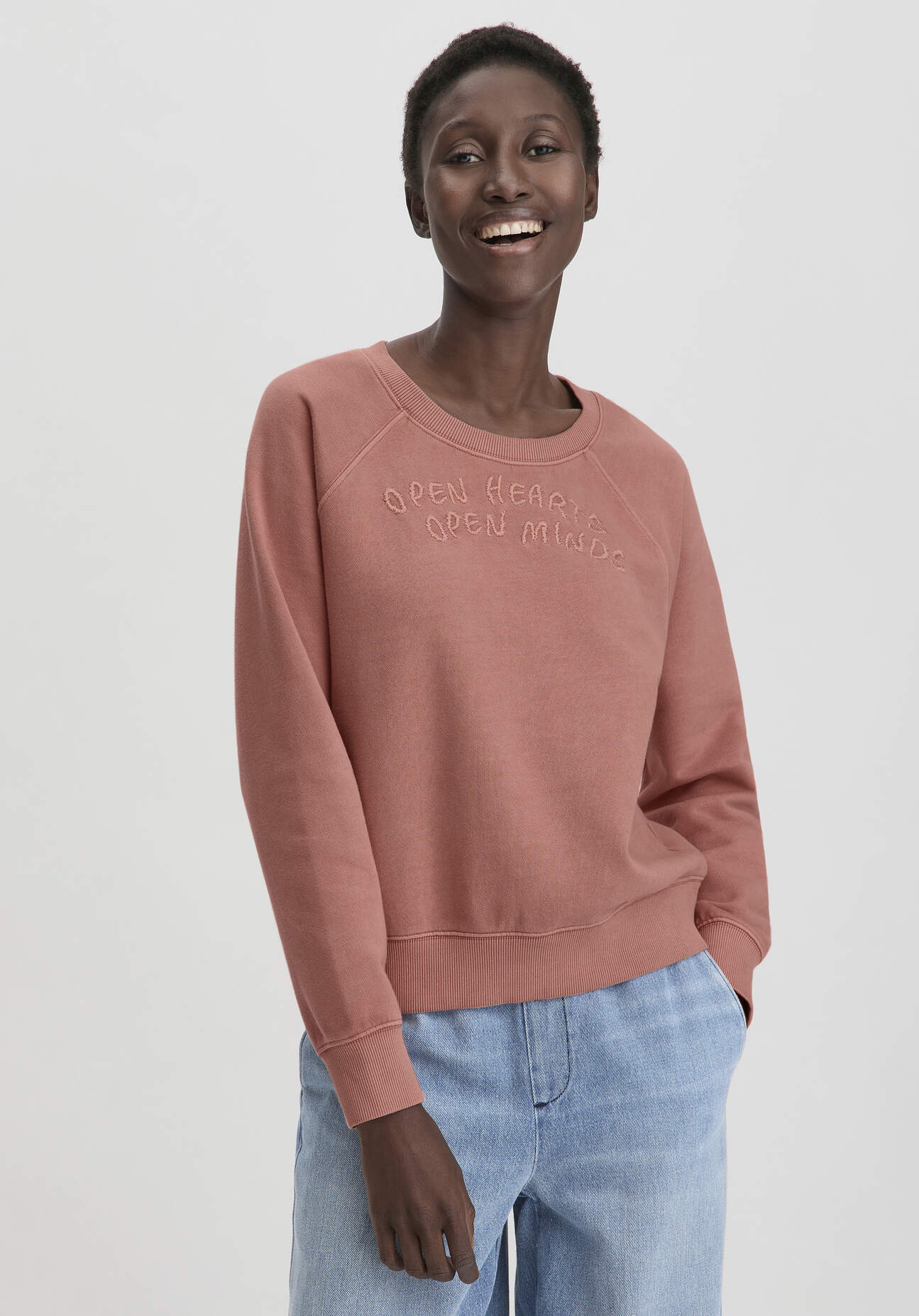 hessnatur Damen Sweatshirt Oversize aus Bio-Baumwolle - braun Größe M